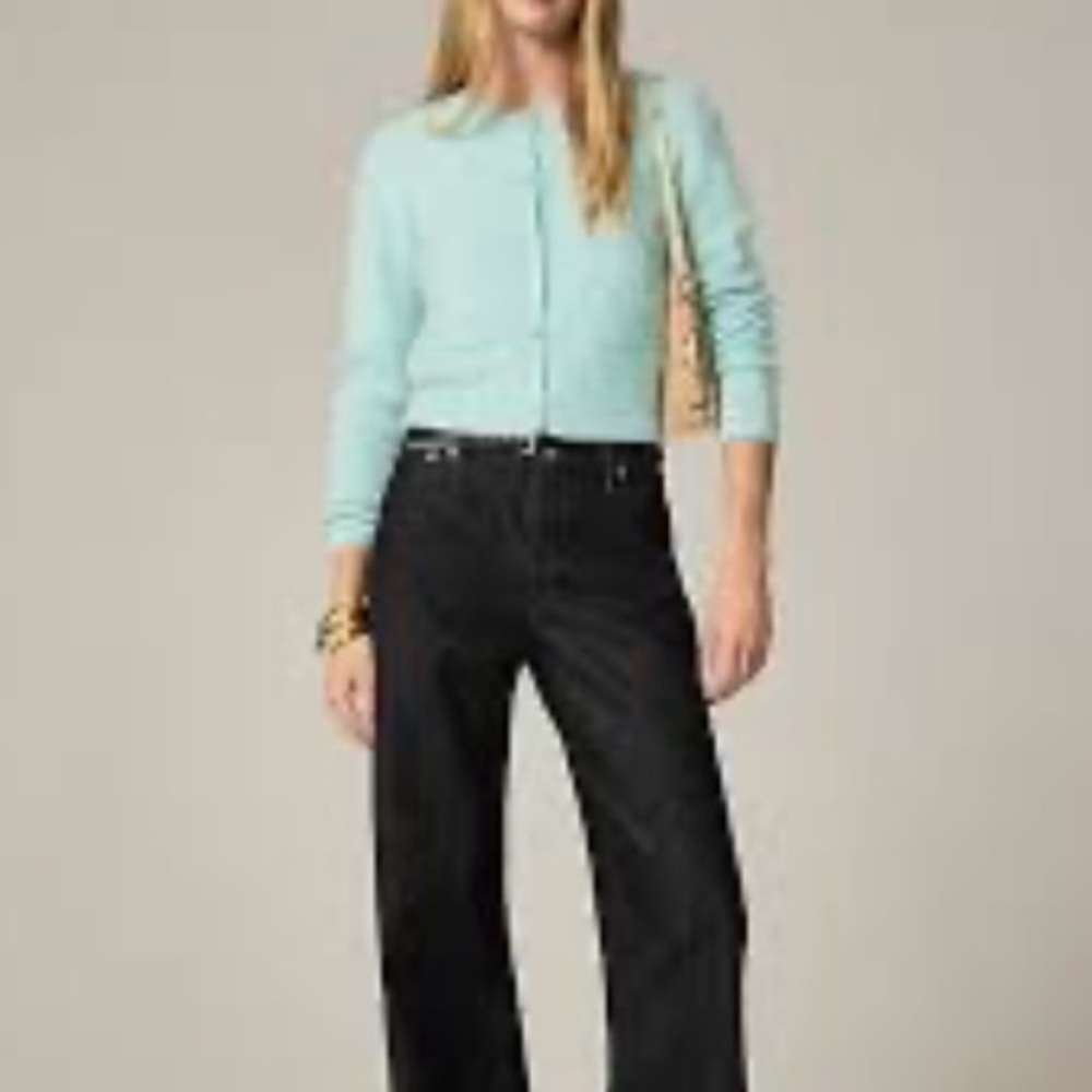 J. Crew Women's Mint Green Brushed Cashmere Cardigan - Picture 4 of 4